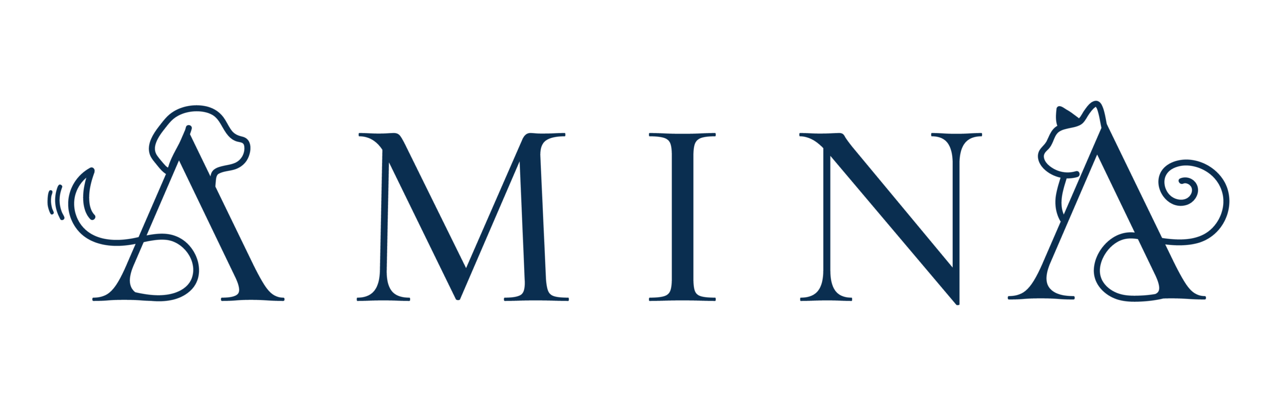 Logotipo AMINA despedida para mascotas